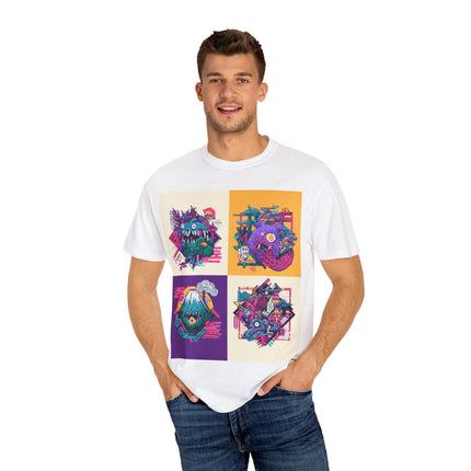 Yokai Pop Unisex Garment-Dyed T-Shirt "Explosion" | Tee of the Four Monsters
