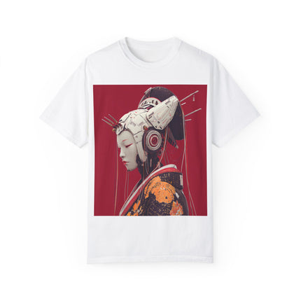 Geisha Unisex Garment-Dyed T-Shirt | Japanese Robot Geisha Art