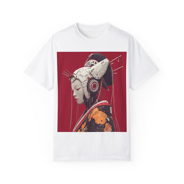 Geisha Unisex Garment-Dyed T-Shirt | Japanese Robot Geisha Art