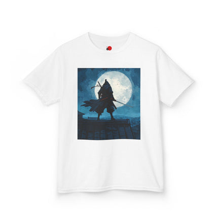 Ninja Kids Heavy Cotton™ Tee "Silent Moon" | Quiet Night Ninja Tee for Calm Kids