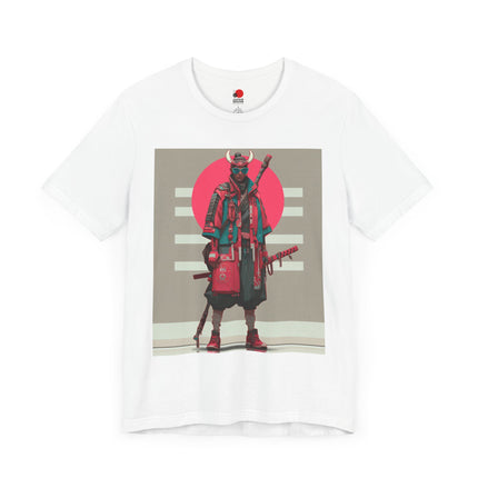 Samurai Unisex Jersey Short Sleeve Tee "SAN" | Vintage Red Sun Warrior Shirt