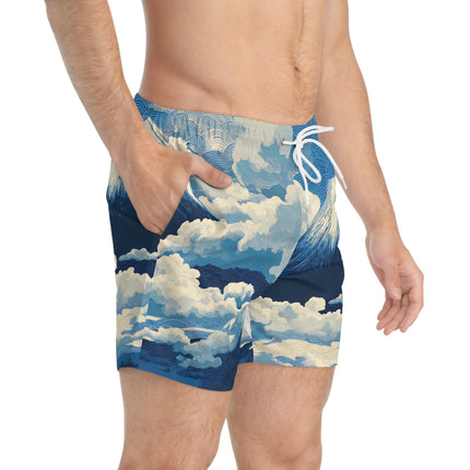 Swim Trunks "Mt. Fuji in the Clouds" | Japanese Art Style Beachwear