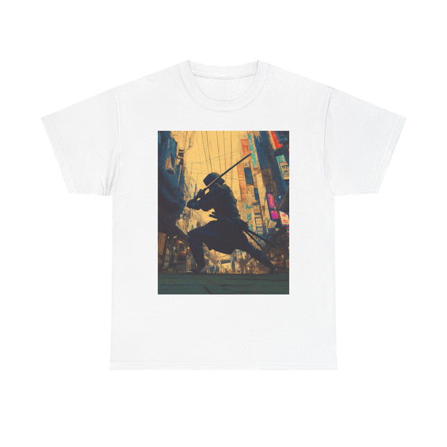 Ninja Unisex Heavy Cotton Tee | Japanese Ninja Cyberpunk T-shirt