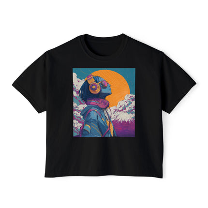 Mt.Fuji Women's Boxy Tee "FUJIYAMA Girl" | Retro-Futuristic Mt. Fuji Vibes