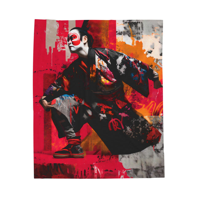 Kabuki Blanket | Cyber Kabuki Art Throw