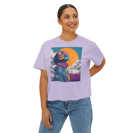 Mt.Fuji Women's Boxy Tee "FUJIYAMA Girl" | Retro-Futuristic Mt. Fuji Vibes