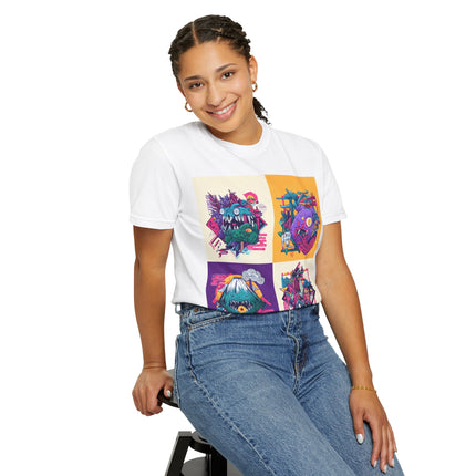 Yokai Pop Unisex Garment-Dyed T-Shirt "Explosion" | Tee of the Four Monsters