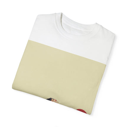 Mt.Fuji Unisex Garment-Dyed T-Shirt "Madder red" | Mountain Sunset Design