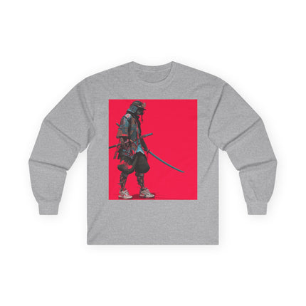 Samurai Unisex Ultra Cotton Long Sleeve Tee "KAI" | Bold Samurai Warrior Streetwear