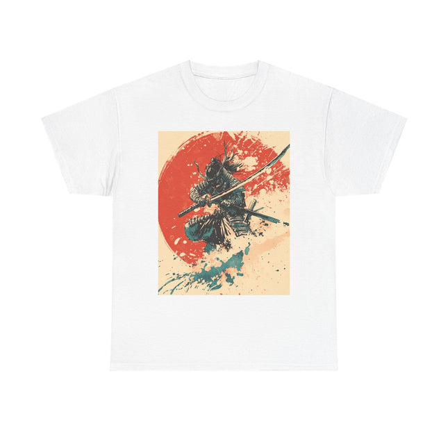 Samurai Unisex Heavy Cotton Tee "ZAN" | Bold Samurai Graphic T-Shirt