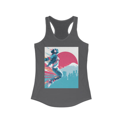 Mt.Fuji Women's Ideal Racerback Tank "Break Free Fujiyama Girl" | Neo Tokyo Motionwear