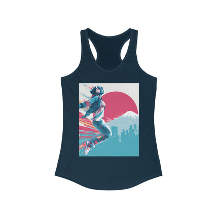 Mt.Fuji Women's Ideal Racerback Tank "Break Free Fujiyama Girl" | Neo Tokyo Motionwear