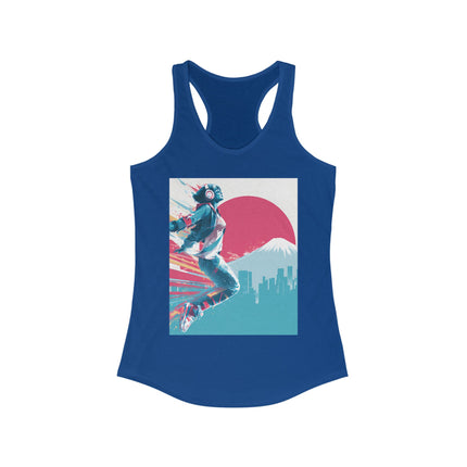 Mt.Fuji Women's Ideal Racerback Tank "Break Free Fujiyama Girl" | Neo Tokyo Motionwear