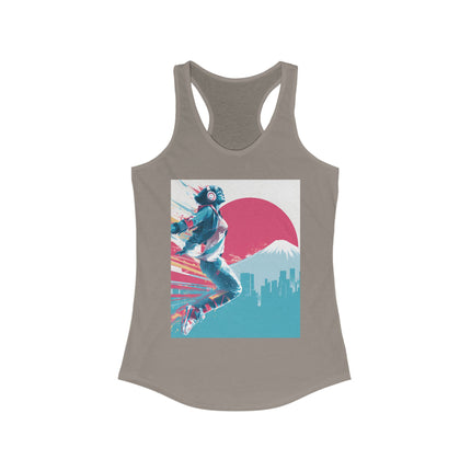 Mt.Fuji Women's Ideal Racerback Tank "Break Free Fujiyama Girl" | Neo Tokyo Motionwear