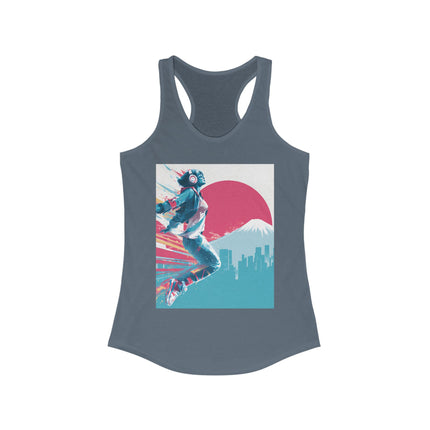 Mt.Fuji Women's Ideal Racerback Tank "Break Free Fujiyama Girl" | Neo Tokyo Motionwear