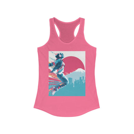 Mt.Fuji Women's Ideal Racerback Tank "Break Free Fujiyama Girl" | Neo Tokyo Motionwear