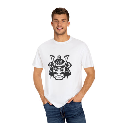 Samurai Unisex Garment-Dyed T-shirt "SHOGUN" | Cute & Bold Japanese Warrior Face Logo Tee