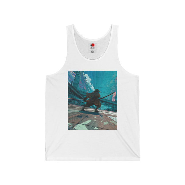 Samurai Unisex Jersey Tank Top | Cyber Samurai Speed Graphic