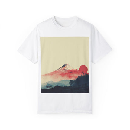 Mt. Fuji Unisex Garment-Dyed T-Shirt | Mountain Sunset Design