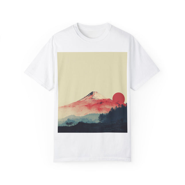 Mt. Fuji Unisex Garment-Dyed T-Shirt | Mountain Sunset Design