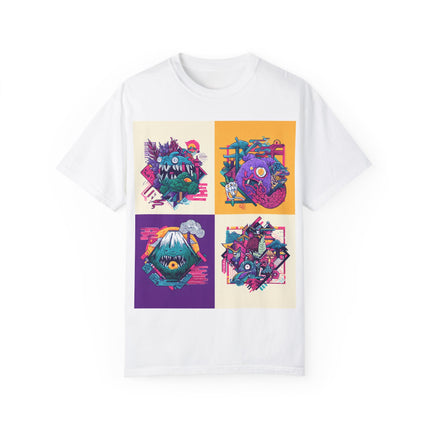 Yokai Pop Unisex Garment-Dyed T-Shirt | Tee of the Four Monsters