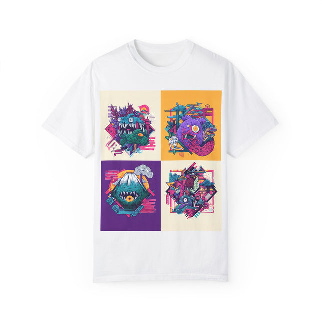 Yokai Pop Unisex Garment-Dyed T-Shirt | Tee of the Four Monsters