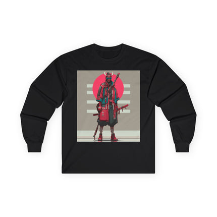 Samurai Unisex Ultra Cotton Long Sleeve Tee "SAN" | Japanese Warrior Long Sleeve Tee