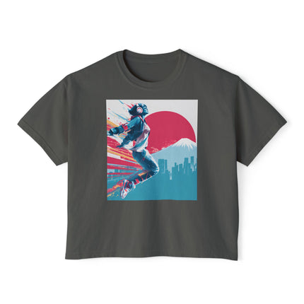 Mt.Fuji Women's Boxy Tee "Break Free Fujiyama Girl" | Neo Tokyo Motion Streetwear