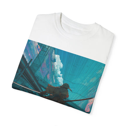 Samurai Unisex Garment-Dyed T-shirt "Shippu" | Japanese Speed Samurai Design Tee