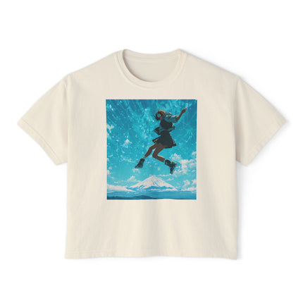 Women's Boxy Tee | Surreal Leap over Fuji