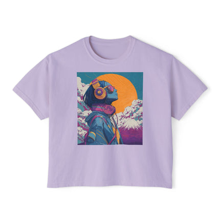 Mt.Fuji Women's Boxy Tee "FUJIYAMA Girl" | Retro-Futuristic Mt. Fuji Vibes