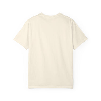 Mt. Fuji Unisex Garment-Dyed T-shirt "RAIKOU" | Sunrise Minimal Logo Tee from Japan