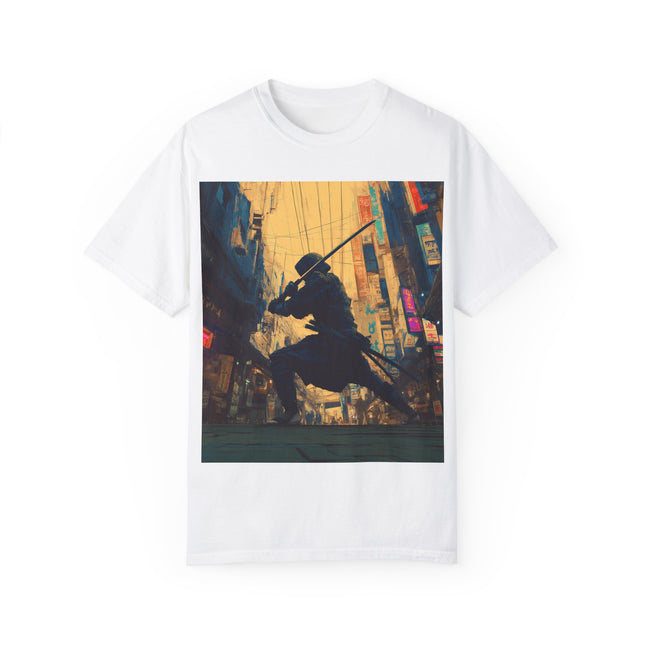Ninja Unisex Garment-Dyed T-shirt | Vintage Japanese Cyber Ninja Tee