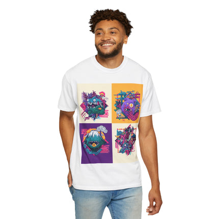 Yokai Pop Unisex Garment-Dyed T-Shirt "Explosion" | Tee of the Four Monsters