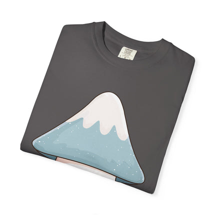 "Fujitake-chan" Unisex Garment-Dyed T-shirt | Cute Mt. Fuji Mushroom Spirit Character Tee