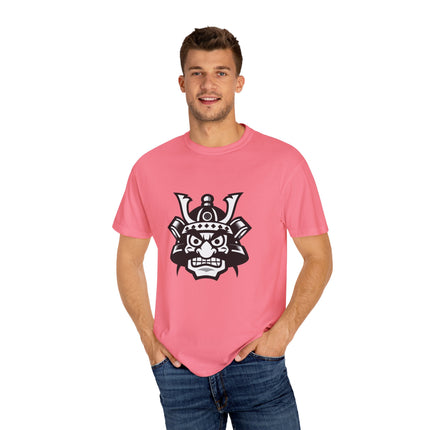 Samurai Unisex Garment-Dyed T-shirt "SHOGUN" | Cute & Bold Japanese Warrior Face Logo Tee
