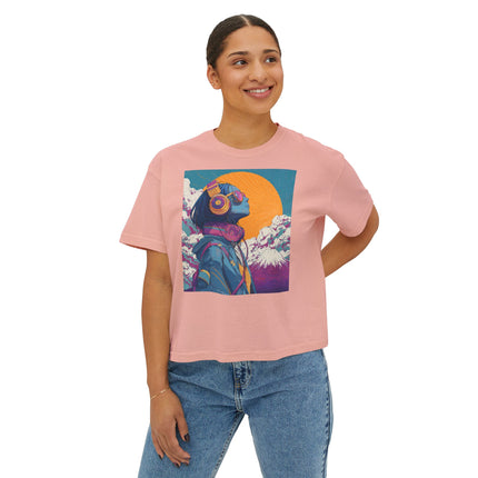 Mt.Fuji Women's Boxy Tee "FUJIYAMA Girl" | Retro-Futuristic Mt. Fuji Vibes