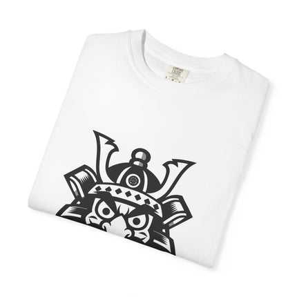 Samurai Unisex Garment-Dyed T-shirt "SHOGUN" | Cute & Bold Japanese Warrior Face Logo Tee