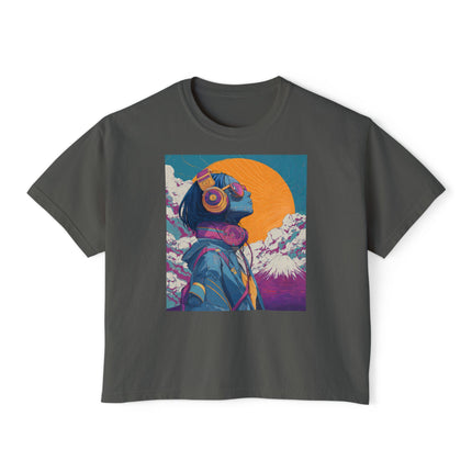 Mt.Fuji Women's Boxy Tee "FUJIYAMA Girl" | Retro-Futuristic Mt. Fuji Vibes