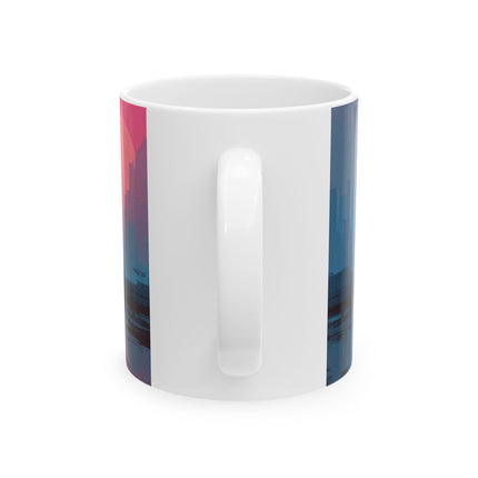 Samurai Ceramic Mug "Doubtful purple" | Unique Gift for Tea and Coffee Lovers