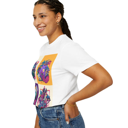 Yokai Pop Unisex Garment-Dyed T-Shirt "Explosion" | Tee of the Four Monsters